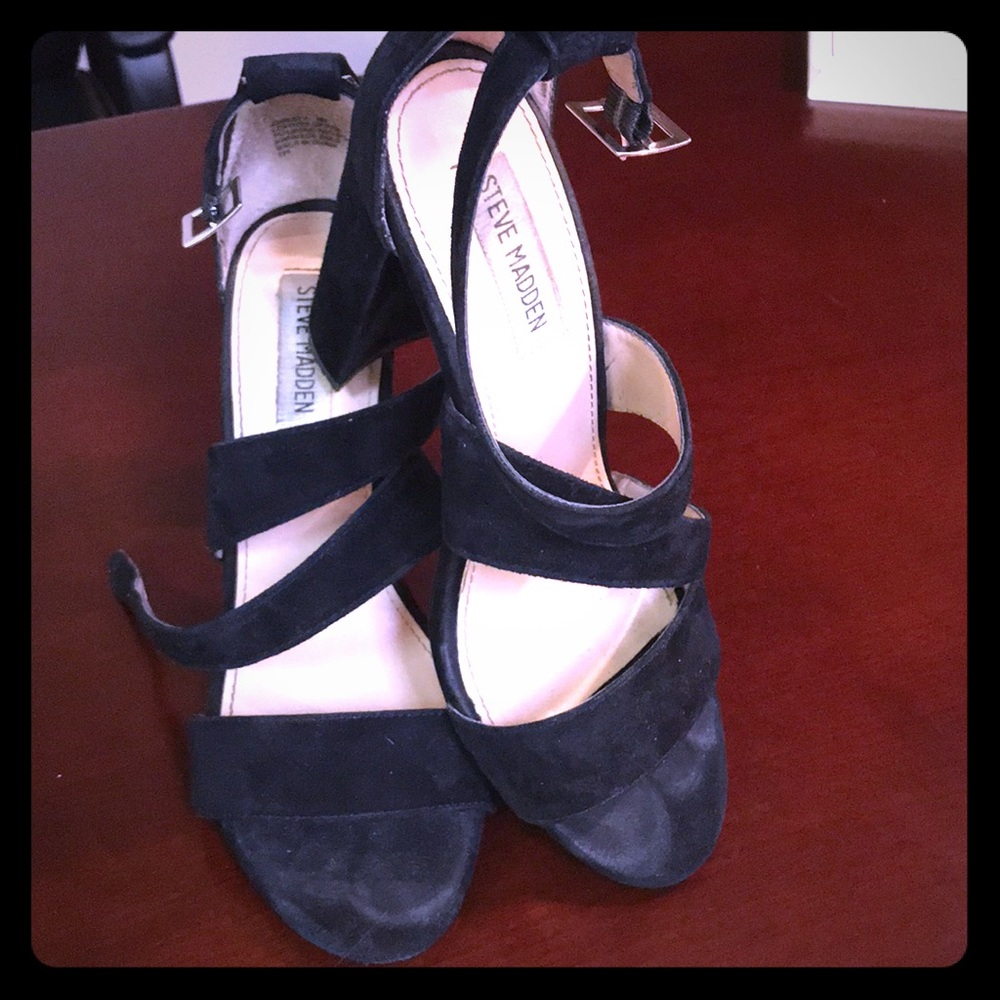 Steve Madden black suede